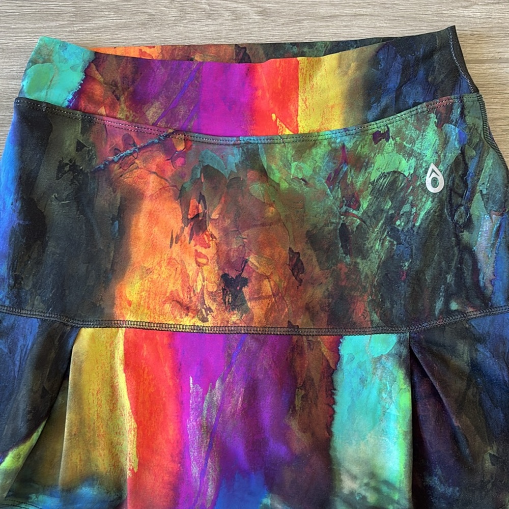 Dona Jo Multi Color Athletic Skirt Skort - Picture 3 of 11